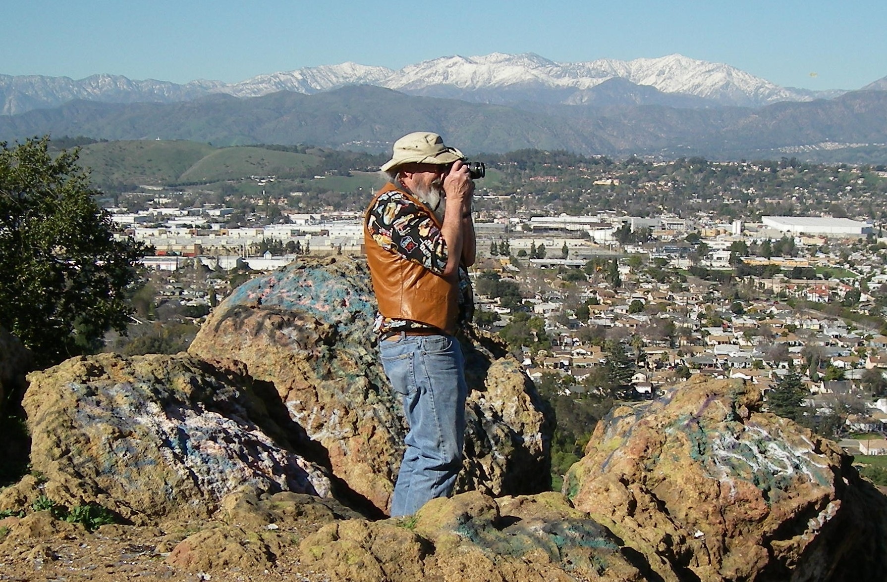 John Hockaday Researching in Cajon Pass John Hockaday Researcing in Cajon Pass